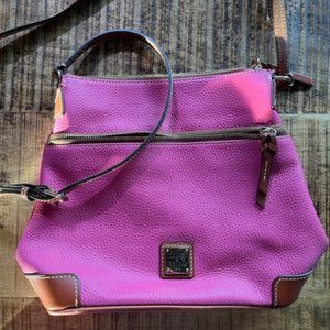Pink Dooney & Bourke pebble grain cross body leather bag